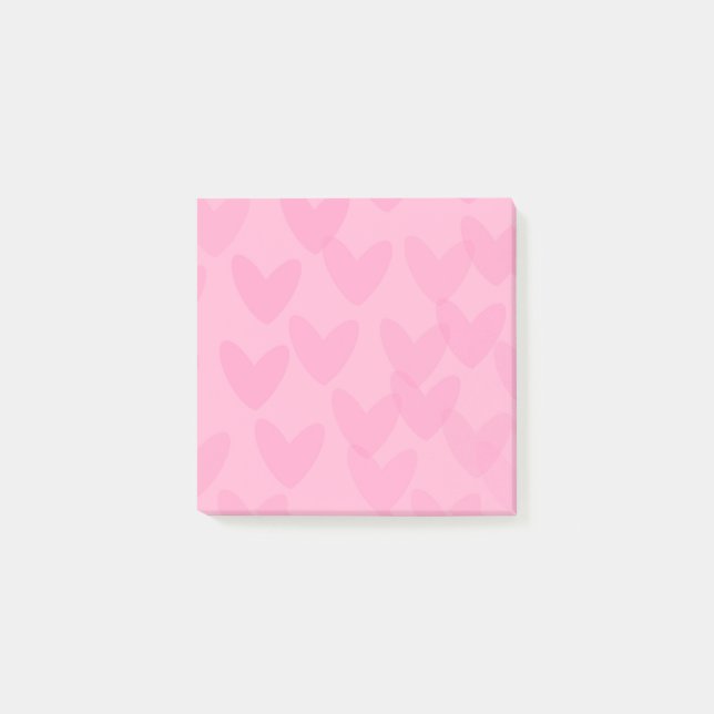 Pink Hearts Sticky (Post it) Notes Post-it Block (Framsida)