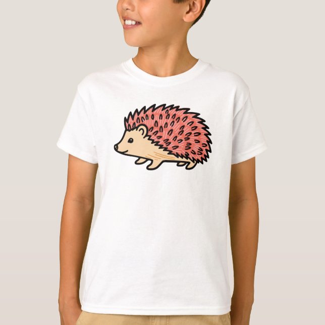 Pink Hedgehog T Shirt (Framsida)