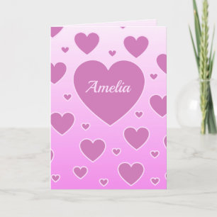 Pink Hjärtans Alla Hjärtans Dag Kort