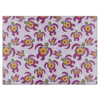 Pink Honu Turtles Hibiscus Flowers