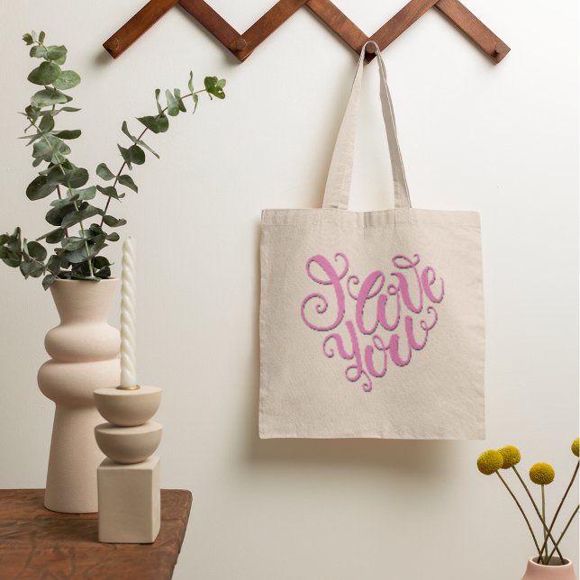 Pink I Love You Tygkasse (Skapare uppladdad)