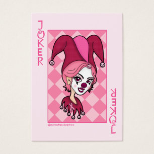 Pink Joker Cards Visitkort