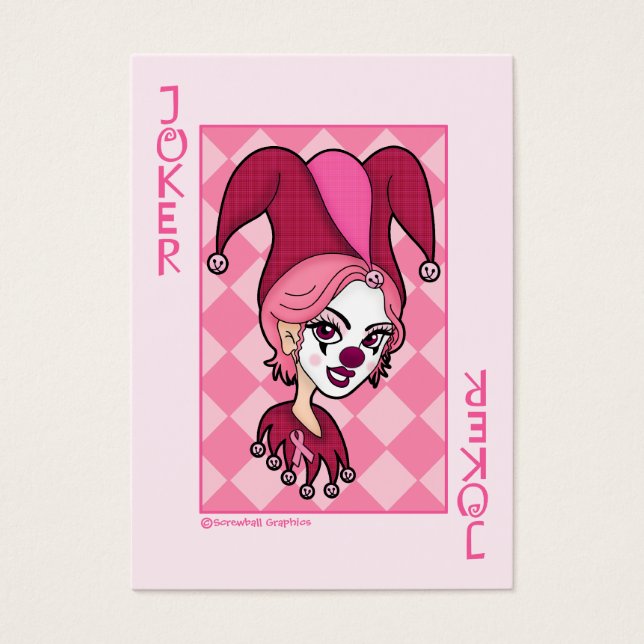 Pink Joker Cards Visitkort (Framsidan)