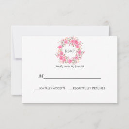 Pink kärlek | Rosor Bröllop RSVP OSA Kort