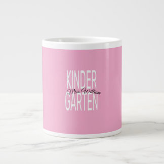 Pink Kindergarten Miss William Custom Teacher Fabr Jumbo Mugg