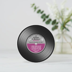 Pink Label Vinylskiva Jubileumsparty Inbjudningar