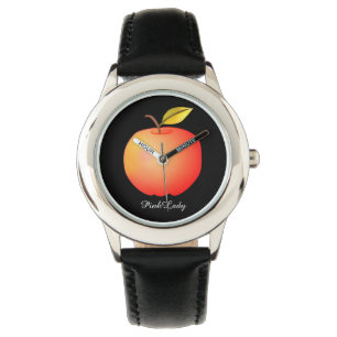 Pink Lady Äpple Frukt Romantisk Flickaktig Enkel C Armbandsur