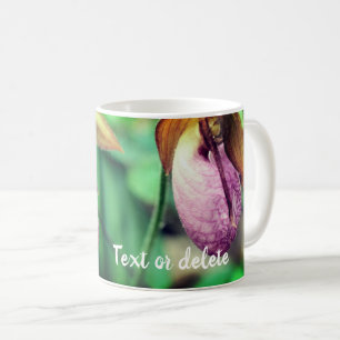 Pink Ladyslipper Flowers Personalized Kaffemugg