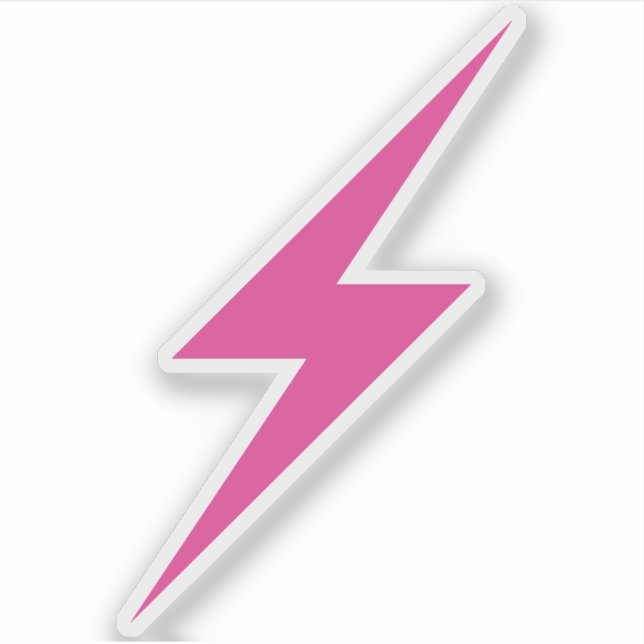Pink Lightning Bolt Of Feminism Klistermärken (Framsida)