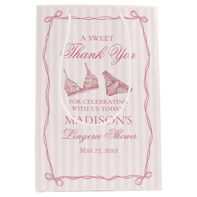 Pink Lingerie Shower Bachelorette Party Favor (Framsidan)
