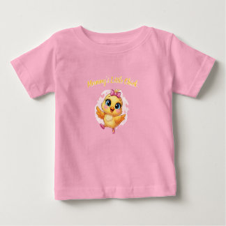 Pink Little Baby Chick with Bow Pattern T Shirt