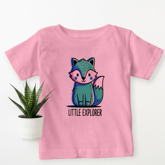 Pink Little Explorer Baby T-Shirt - Cute  (Skapare uppladdad)