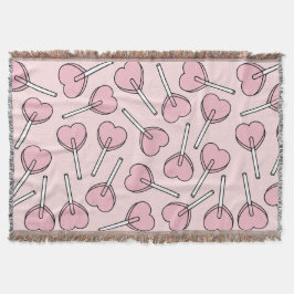 Pink Lollipops, Heart Lollipops, Lollipop Pattern Filt
