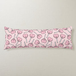 Pink Lollipops, Heart Lollipops, Lollipop Pattern Kroppskudde