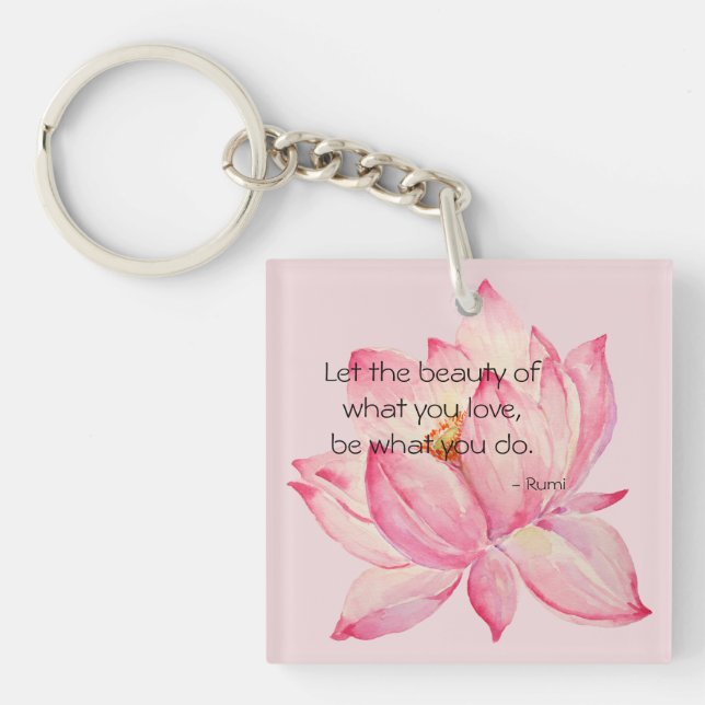 Pink Lotus Flower Rumi Beauty Quote (Framsidan)