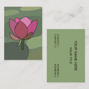 Pink Lotus Flower Salong Spa Visitkort