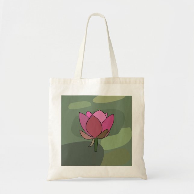 Pink Lotus Flower Tygkasse (Framsidan)