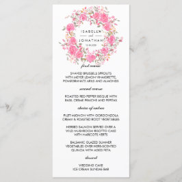 Pink Love | Rustika rosor krans bröllop Meny