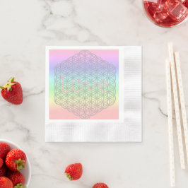 Pink Love Silver Mandala Wedding Pappersservett