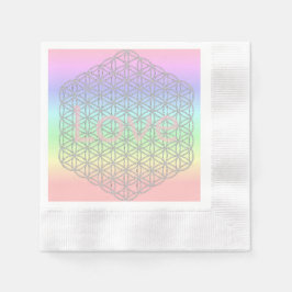 Pink Love Silver Mandala Wedding Pappersservett