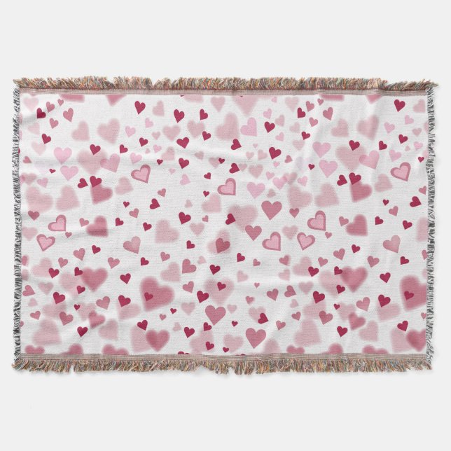  Pink Lovely Hearts Pattern  Filt (Framsidan)