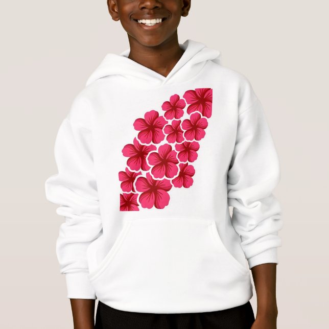 Pink loving cute flower floral  t shirt (Framsida)