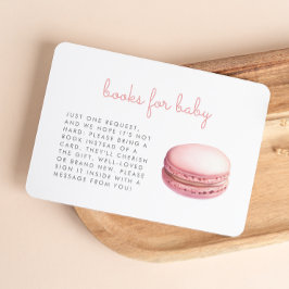 Pink Macaron Baby Shower Books Enclosure Card Tilläggskort