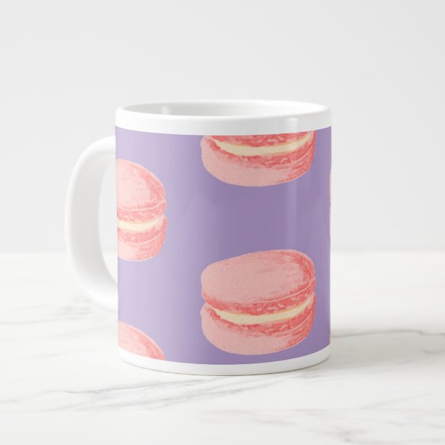 Pink macaroons jumbo mugg (Framsida vänster)