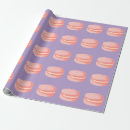Pink macaroons presentpapper