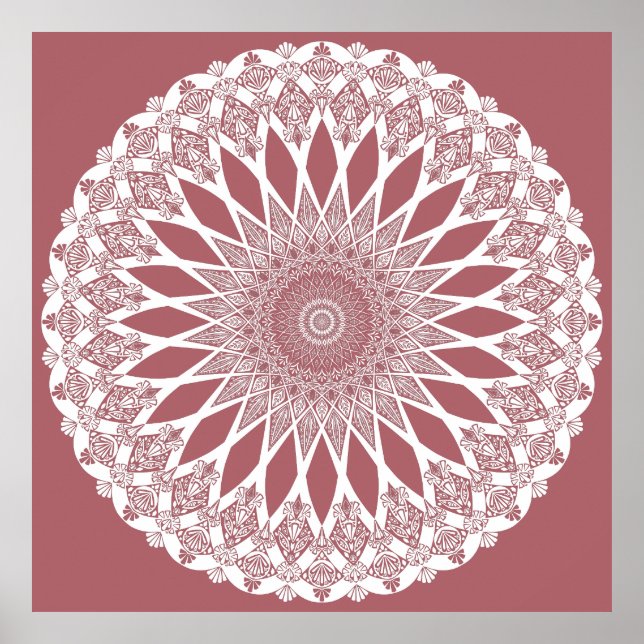 Pink Madder Tristyns Mandala Poster (Framsidan)
