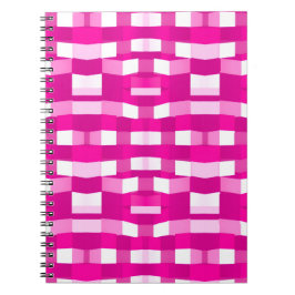 Pink Magenta Modern Geometric Block Art Anteckningsbok