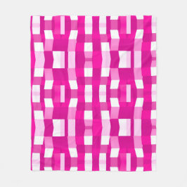 Pink Magenta Modern Geometric Block Art Fleecefilt
