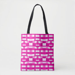 Pink Magenta Modern Geometric Block Art Tygkasse