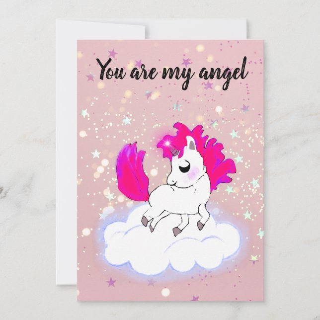 Pink Magical and funny little pony Inbjudningar (Framsida)