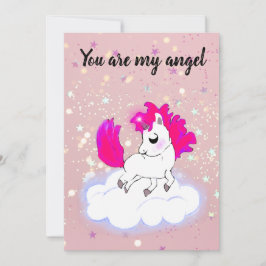 Pink Magical and funny little pony Inbjudningar