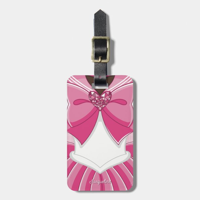 Pink Magical Girl III Bagagebricka (Vertikal Framsida)