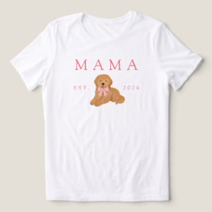 Pink Mama Golden Doodle Födelsedag T Shirt