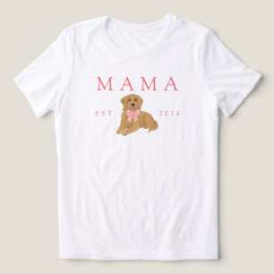 Pink Mama Golden Retriever Födelsedag T Shirt