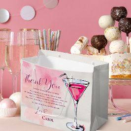 Pink Martini Birthday Party Favor Thank You