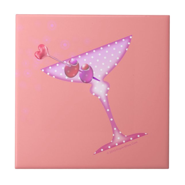 PINK MARTINI Coasterbricka Kakelplatta (Framsidan)