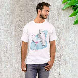 Pink Martini Cocktail och Silver Shaker T Shirt