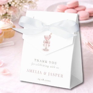 Pink Martini Coquette Bow Girl Baby Shower-fest Presentaskar