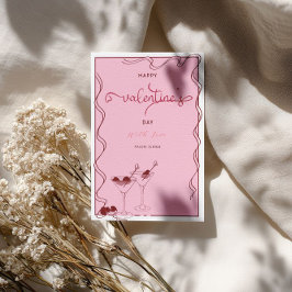 Pink Martini Glasse – Valentine’s Day Party Julkort