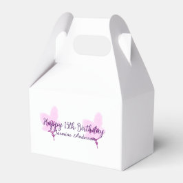 Pink mauve floral 15th birthday quinceanera name d presentaskar