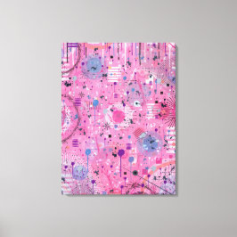 Pink Maximalist Abstract Art  Canvastryck