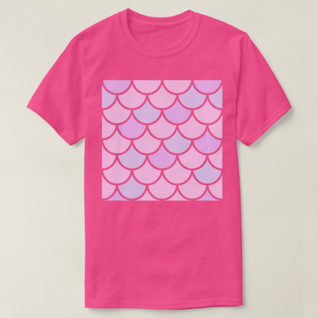 Pink mermaid scales t shirt (Design framsida)