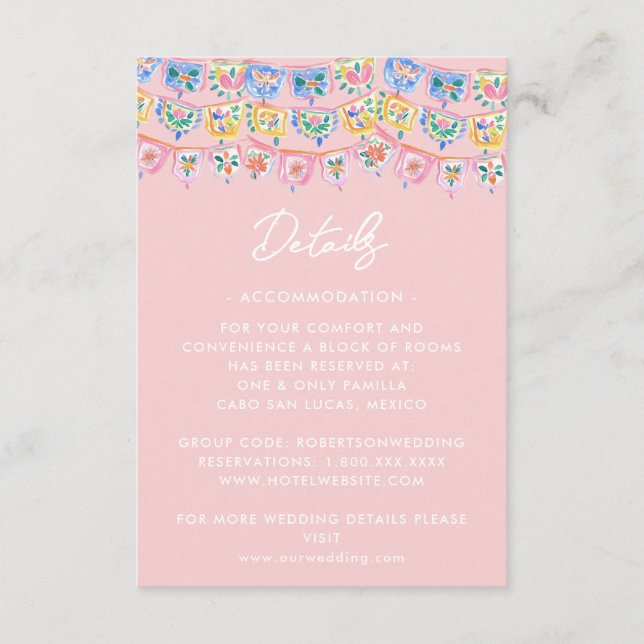 Pink Mexico Destination  Tilläggskort (Framsida)