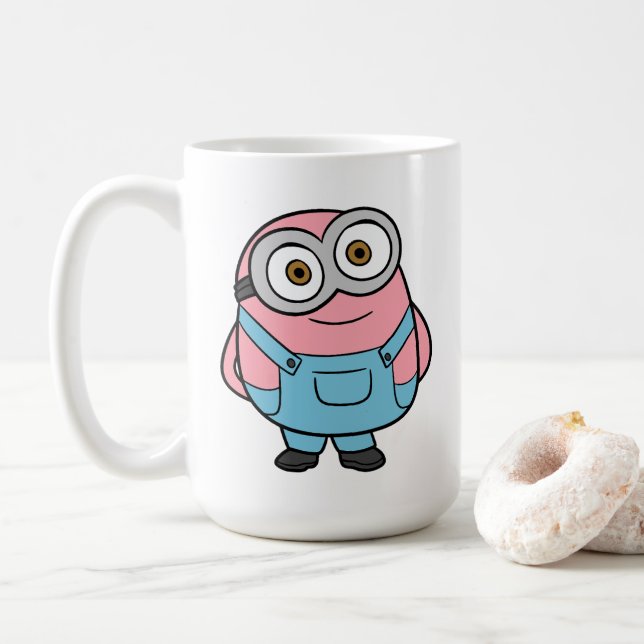 Pink Minion Cartoon Fanart Kaffemugg (Med munk)