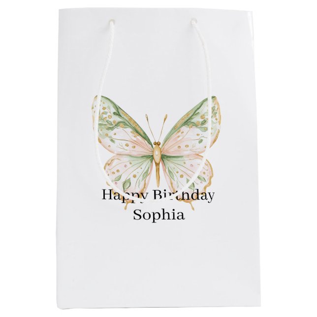 Pink Mint Butterfly Birthday (Framsidan)