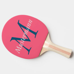 Pink mit Monogramm Pingisracket